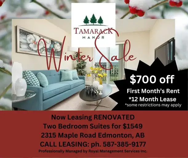 Tamarack Manor | 2315 Maple Road NW, Edmonton - Tamarack Manor | 2315 Maple Road NW, Edmonton - lokatix rental apartment